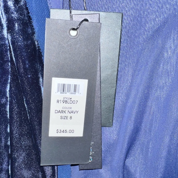 NWT RACHEL ZOE Womens Blue Long Sleeve Short Body Con Evening Dress - Picture 5 of 5